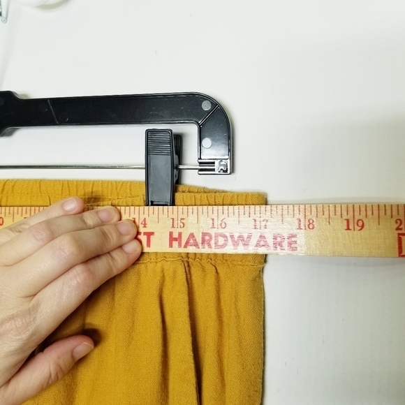 Jules and Leopold Yellow  Cropped Linen Blend Pull On Pants with Pockets sz L‎ - Picture 12 of 13